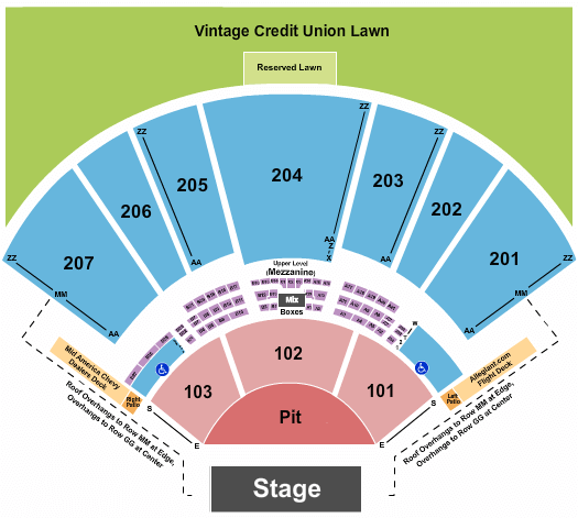 Hollywood Casino Amphitheatre Chris Stapleton Seating Chart